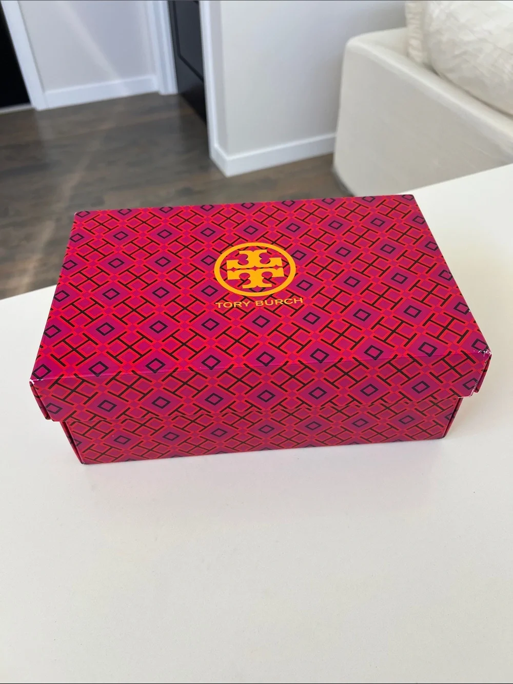 Tory Burch miller cloud nappa leather bourbon miele sandals size 7.5